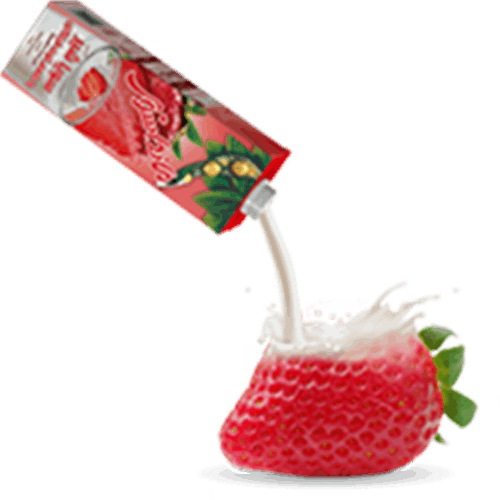 سویا شیر با طعم توت فرنگی